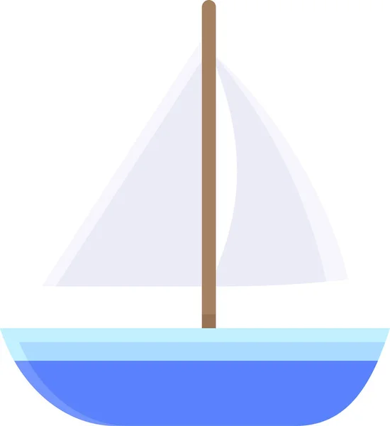 Човен Вітрильник Літній Значок Літній Категорії — стоковий вектор