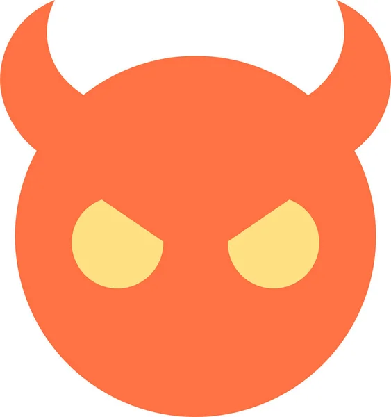 Diable Démon Halloween Icône — Image vectorielle
