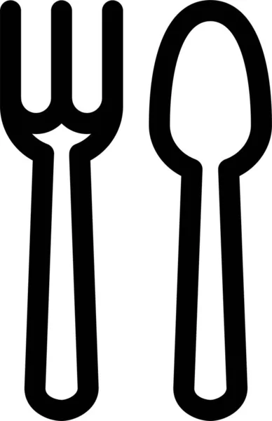 Diet Eat Fork Icon Outline Style — Διανυσματικό Αρχείο