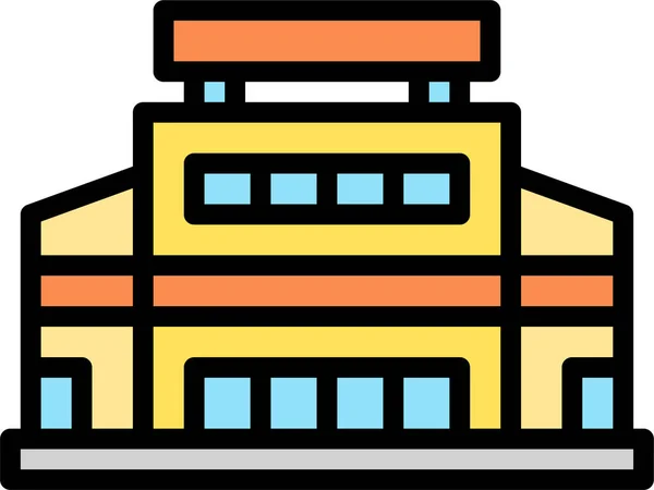 Иконка Супермаркета Стиле Filledoutline — стоковый вектор
