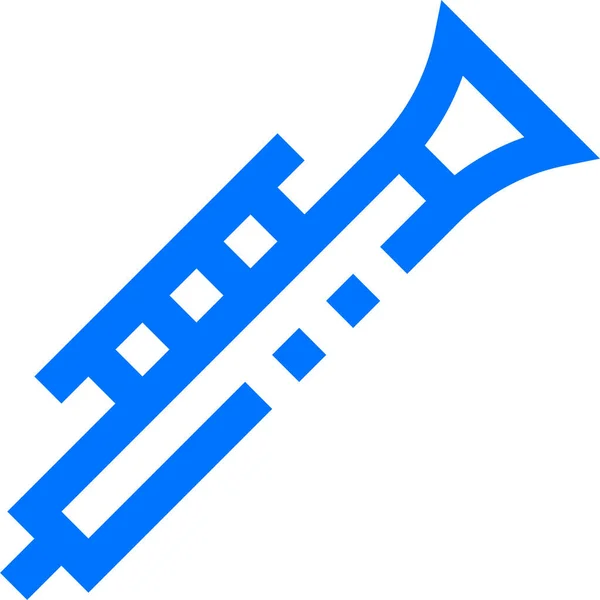 Clarinete Icono Música Instrumento Estilo Esquema — Archivo Imágenes Vectoriales