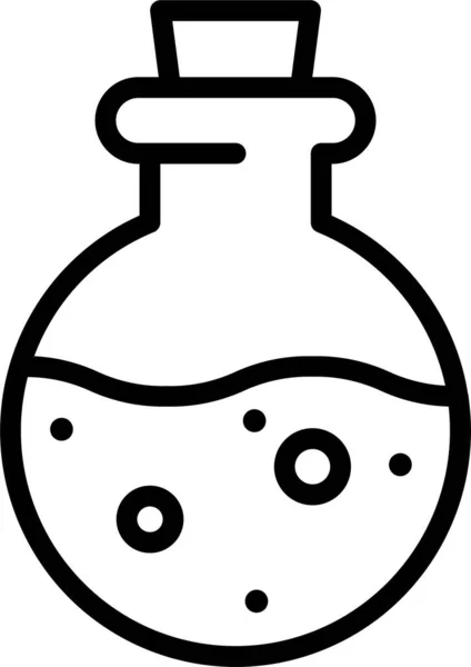 Botella Muerte Icono Droga Estilo Esquema — Archivo Imágenes Vectoriales