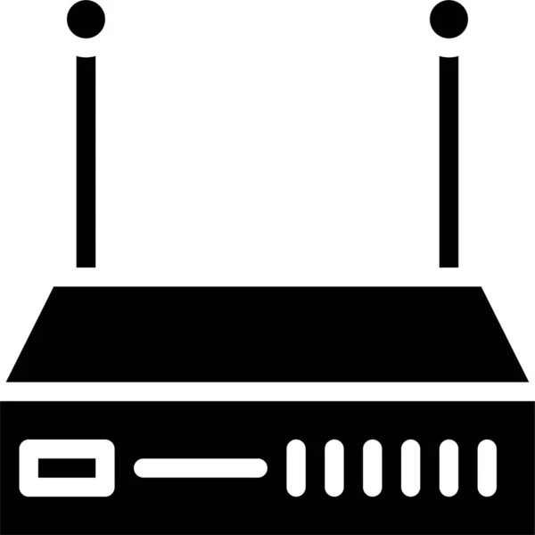 Connection Internet Signal Icon Solid Style — Vettoriale Stock