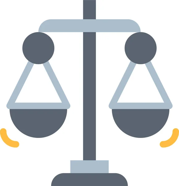 Ισορροπία Δικαιοσύνη Εικονίδιο Του Νόμου Επίπεδη Στυλ — Διανυσματικό Αρχείο