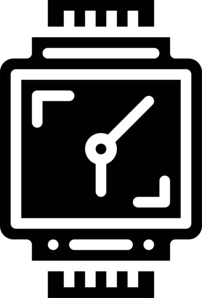 Clock Timer Tool Icon Solid Style — Archivo Imágenes Vectoriales