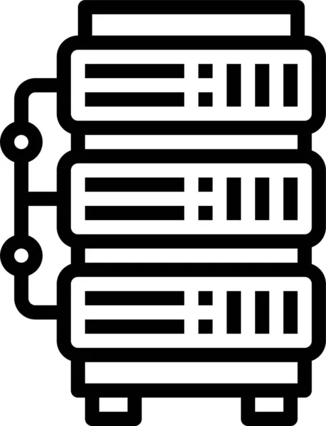 Datenbank Hosting Network Ikone — Stockvektor