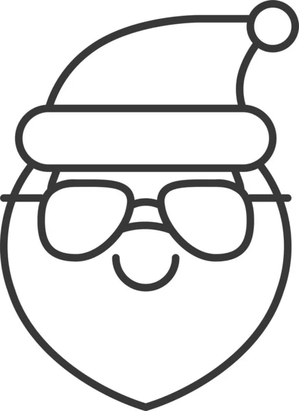 Avartar Emoji Glasögon Ikon Kontur Stil — Stock vektor