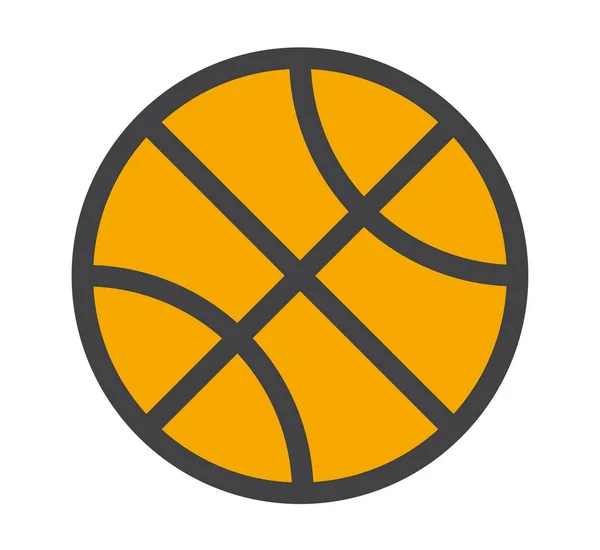 Icône Jeu Fitness Basket Ball Dans Style Filledoutline — Image vectorielle