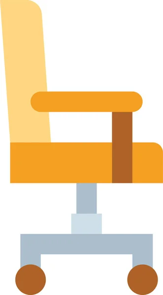 Icono Del Asiento Almohadilla Silla Estilo Plano — Vector de stock