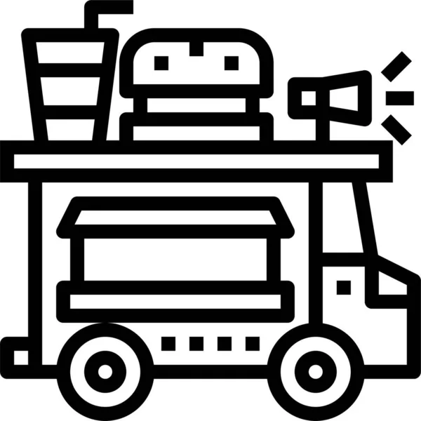 Burger Delivery Drink Icon Outline Style - Stok Vektor