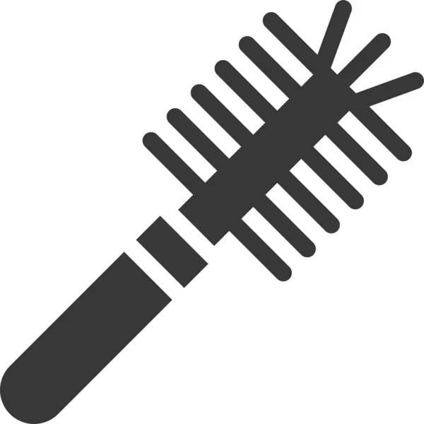 Şişe Fırçası Fırçası Mutfak Simgesi Katı Stil — Stok Vektör