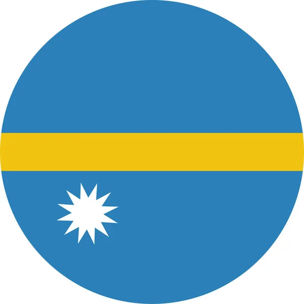 País Bandera Nauru Icono Estilo Plano — Vector de stock