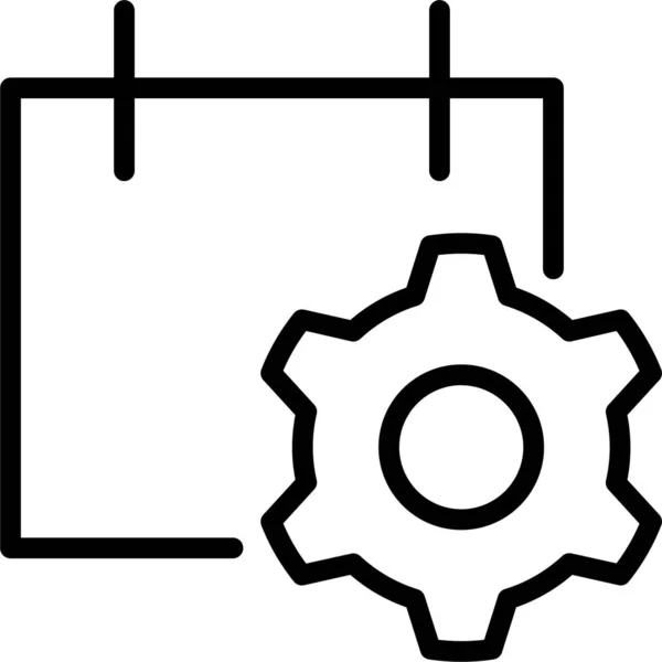 Kalender Event Planungs Symbol Umriss Stil — Stockvektor