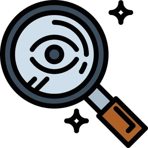 Detective Glass Magnifying Icon Filledoutline Style — Stock Vector