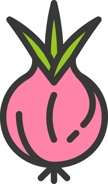 Farming Food Onion Icon Filledoutline Style — ストックベクタ
