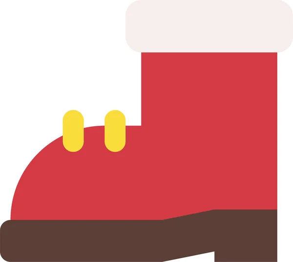 Botas Navidad Icono Del Zapato Categoría Navidad — Vector de stock