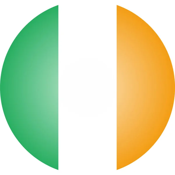 Icona Dell Irlanda Con Bandiera Nazionale Stile Isometrico — Vettoriale Stock
