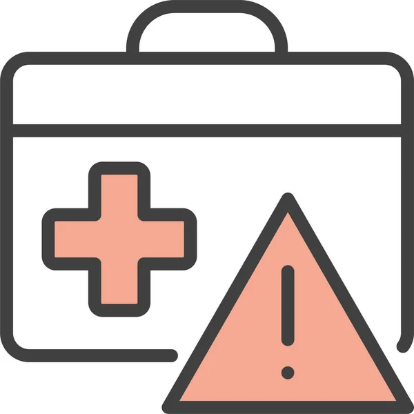 Icono Ayuda Médica Emergencia Estilo Filledoutline — Vector de stock