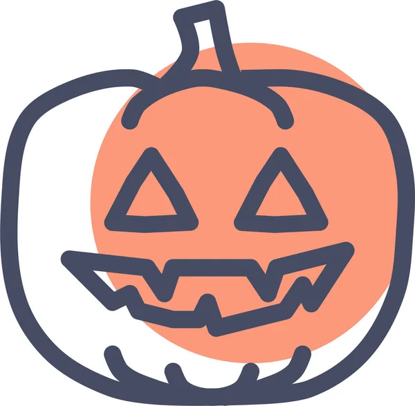 Świeca Zła Ikona Halloween Zarysie Stylu — Wektor stockowy