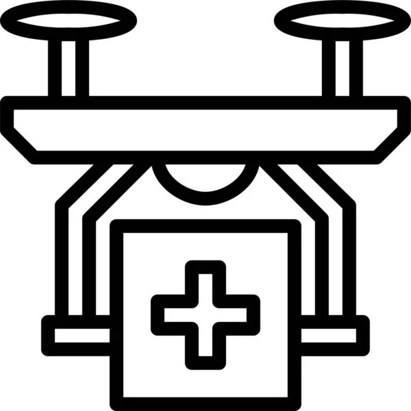 Icono Tecnología Drones Electrónicos Estilo Esquema — Vector de stock