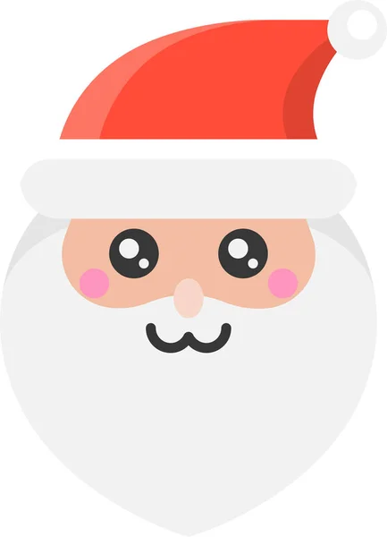 扁平风格的Avartar Emoji Santa图标 — 图库矢量图片