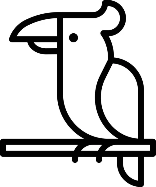 Tier Vogel Papagei Symbol — Stockvektor