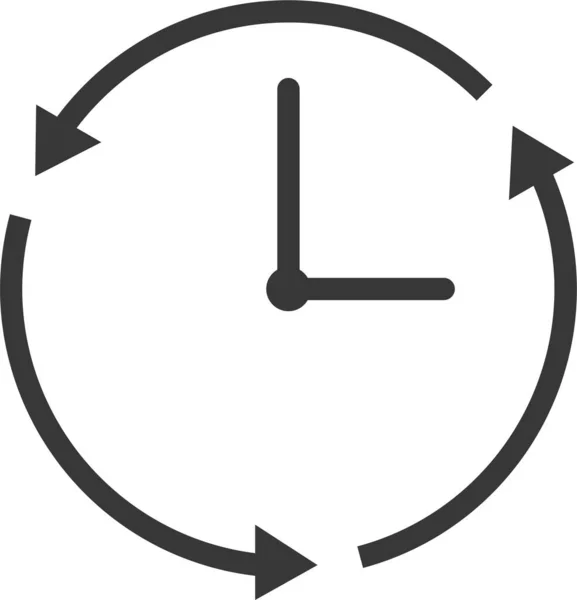 Compromisso Relógio Calendário Ícone Estilo Sólido — Vetor de Stock