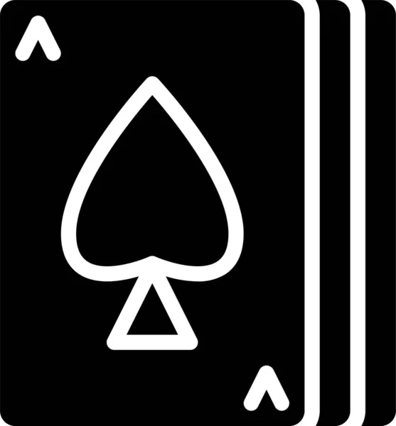 Ascard Karten Symbol Solidem Stil — Stockvektor