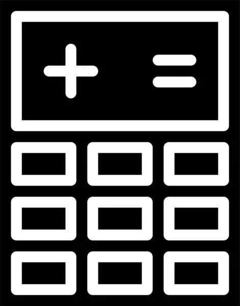 Cálculo Calculadora Matemática Ícone Estilo Sólido —  Vetores de Stock