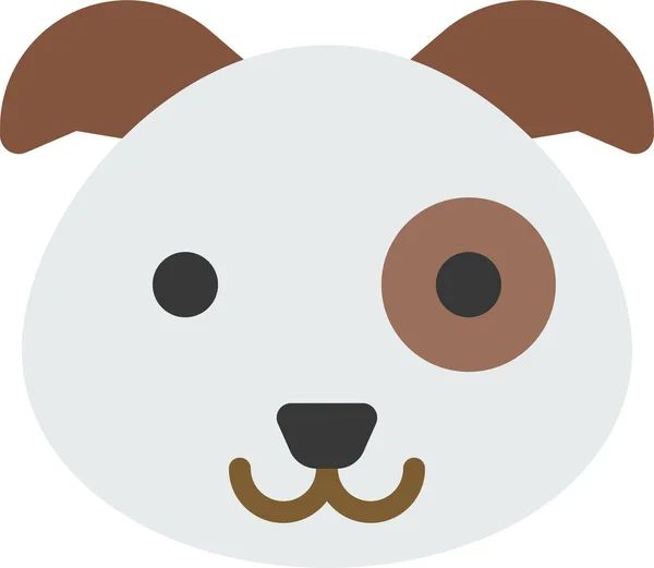 Ícone Rosto Cão Animal Estilo Plano —  Vetores de Stock