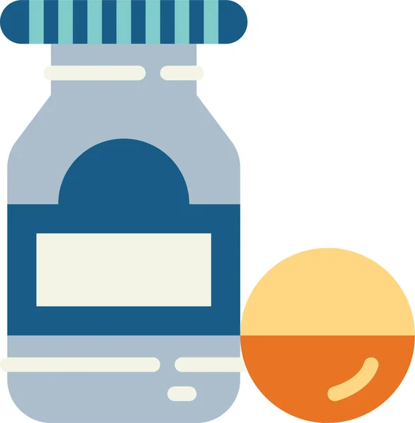 Icono Farmacia Aspirina Estilo Plano — Vector de stock