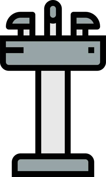 Ikona Umywalka Mebli Stylu Wypełnionego Zarysu — Wektor stockowy
