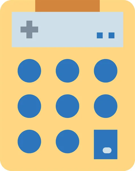 Calcular Icono Electrónica Calculadora Estilo Plano — Vector de stock