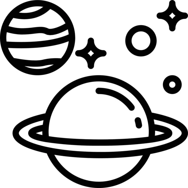 Csillagászati Kör Galaxis Ikon Vázlatos Stílusban — Stock Vector