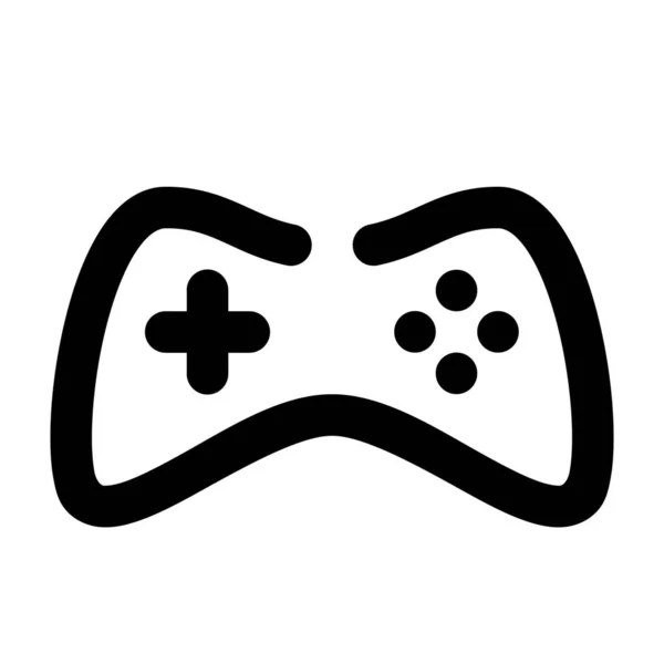 Juego Joystick Icono Estilo Esquema — Vector de stock