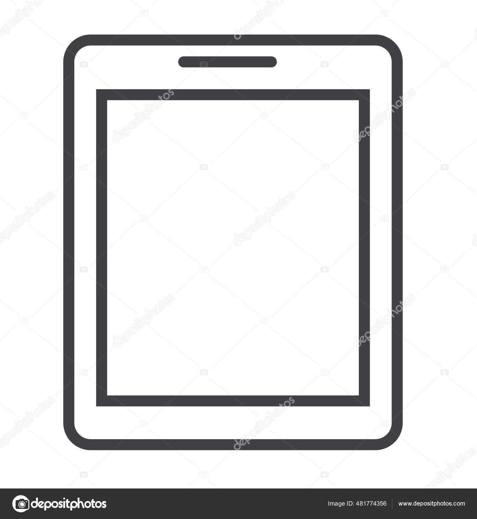 Device Gadget Ipad Icon Outline Style Stock Vector by ©iconfinder 481774356, image size:1561x1700