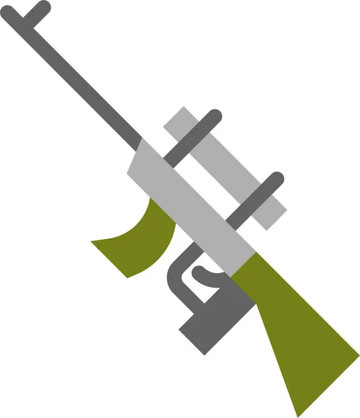 Armáda Útočné Pistole Ikona Zařízení Plochém Stylu — Stockový vektor