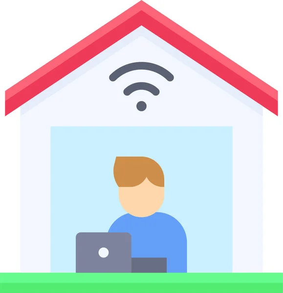 Home Casa Icona Internet — Vettoriale Stock