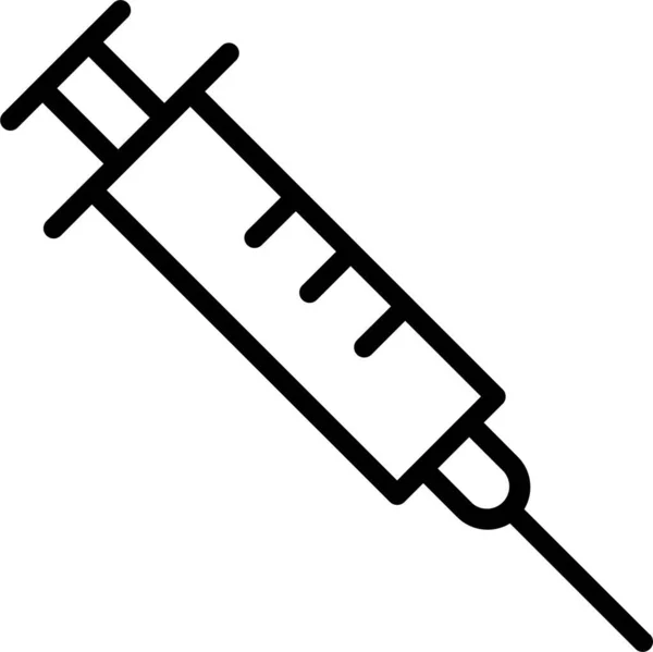 Injection Syringe Therapy Icon Outline Style — Stock Vector