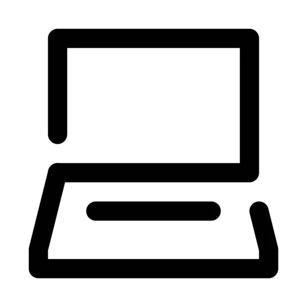 Computer Laptop Icon Outline Style — Stock Vector