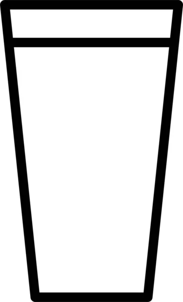 Cup Drink Glass Icon Outline Style — Stock Vector