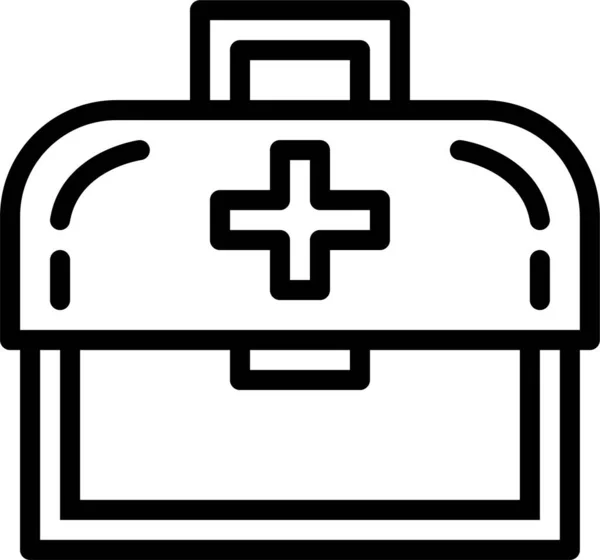 Icona Emergenza Aid Box Stile Contorno — Vettoriale Stock