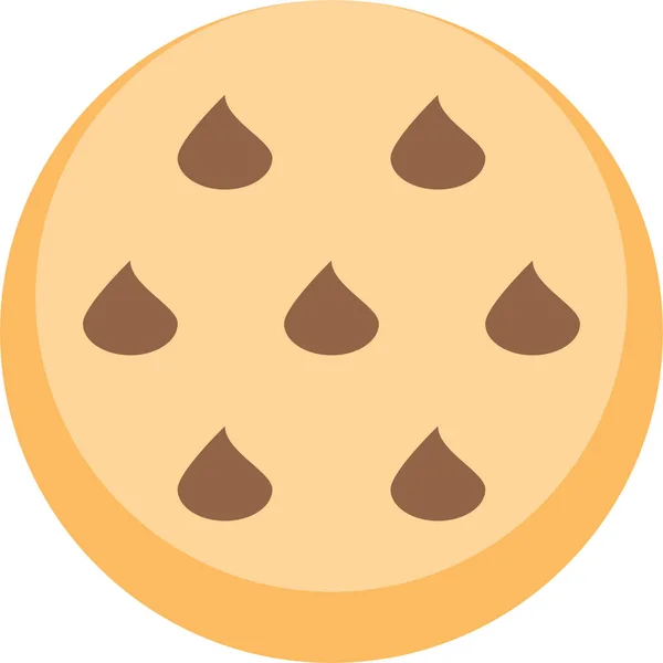 Печиво Шоколадного Шоколаду Значок Плоскому Стилі — стоковий вектор
