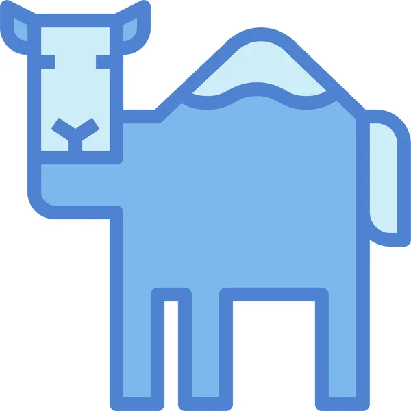 Animal Camello Desierto Icono — Vector de stock