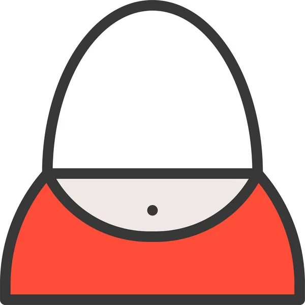 Τσάντα Μόδας Εικονίδιο Τσάντα Fillledskip Στυλ — Διανυσματικό Αρχείο