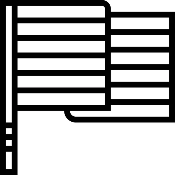 Kleur Vlag Vrede Pictogram Omtrek Stijl — Stockvector