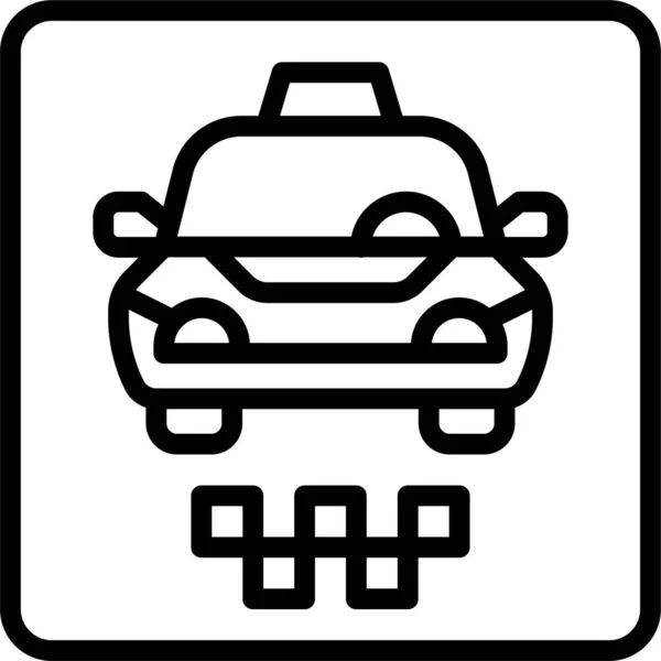 概略风格的泊车车交通标志 — 图库矢量图片