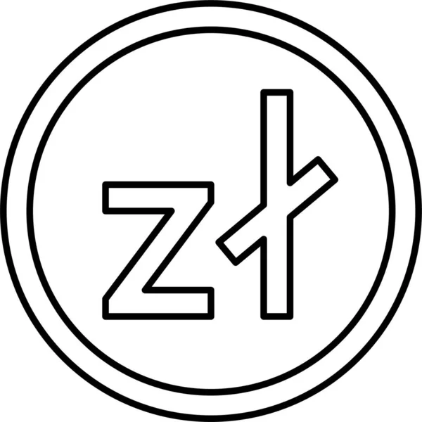 Poland Zloty Zloty Pictogram — Stockvector