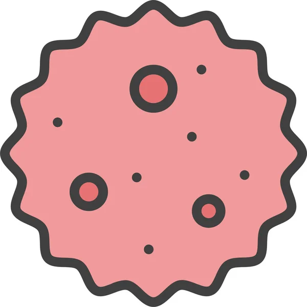 Bacteria Gripe Germen Icono Filledoutline Estilo — Vector de stock