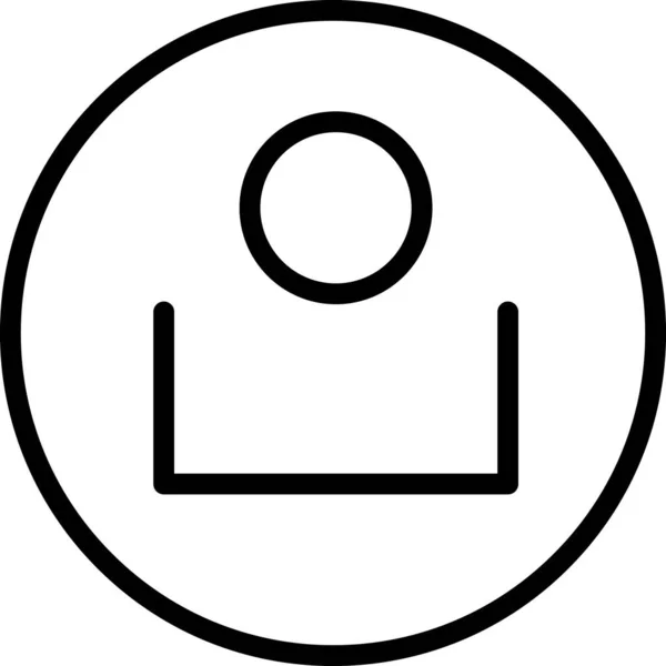 Ikona Profilu Obrázku Stylu Osnovy — Stockový vektor